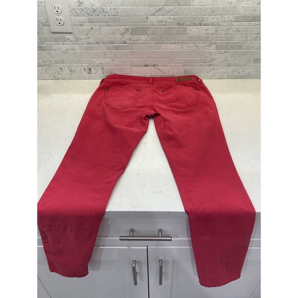 G By Guess Women’s Red Jeans Suzette Super Skinny Great Condition Size 27 - Picture 6 of 8